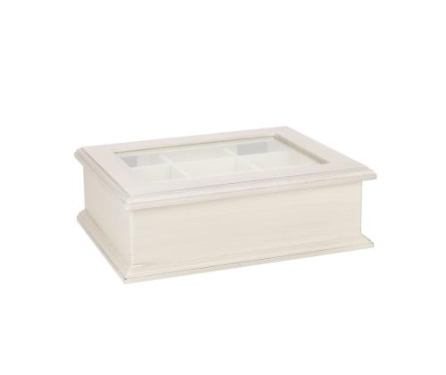 Teerasia SAMIRA 26,5x22x8,5cm, antiikkivalkoinen