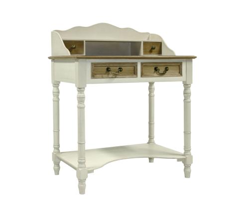 Kylpypöytä SAMIRA 80x48xH101cm, antiikki valkoinen/luonnollinen