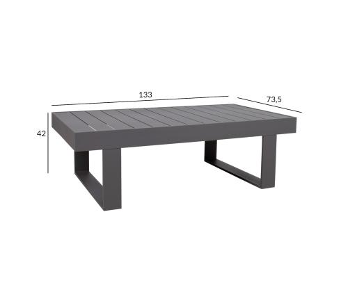 Sohvapöytä FLUFFY 133x73,5xH42cm, harmaa