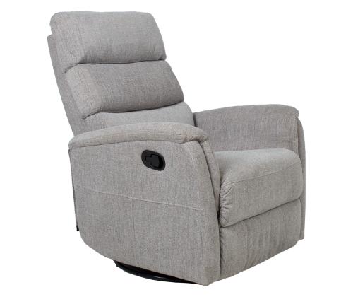 Nojatuoli BARCLAY manuaalinen lepotuoli, pyörivä ja keinuva, vaaleanharmaa