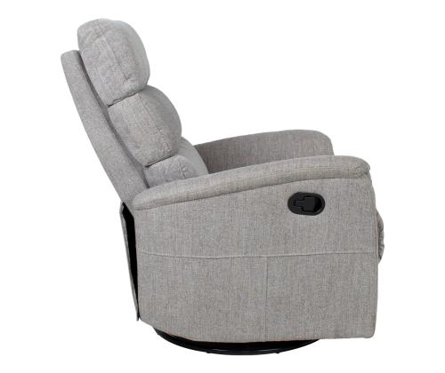 Nojatuoli BARCLAY manuaalinen lepotuoli, pyörivä ja keinuva, vaaleanharmaa