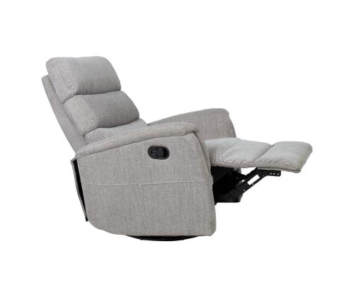Nojatuoli BARCLAY manuaalinen lepotuoli, pyörivä ja keinuva, vaaleanharmaa