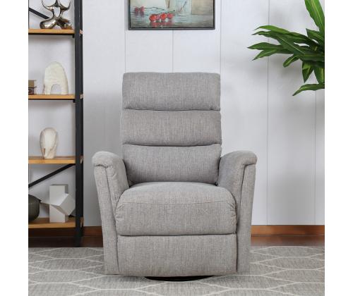 Nojatuoli BARCLAY manuaalinen lepotuoli, pyörivä ja keinuva, vaaleanharmaa