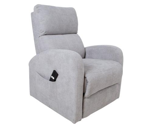 Nojatuoli BARNY electric lift recliner 72x93xH104cm, vaaleanharmaa väri