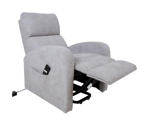 Nojatuoli BARNY electric lift recliner 72x93xH104cm, vaaleanharmaa väri