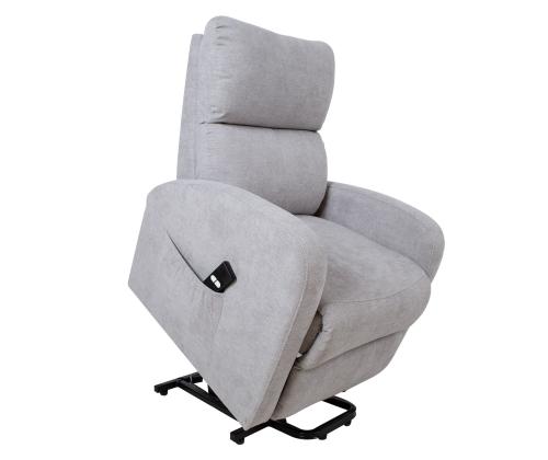 Nojatuoli BARNY electric lift recliner 72x93xH104cm, vaaleanharmaa väri