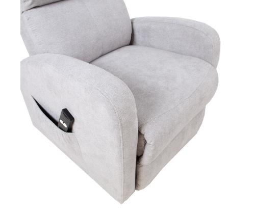 Nojatuoli BARNY electric lift recliner 72x93xH104cm, vaaleanharmaa väri