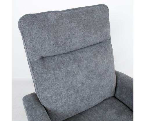 Nojatuoli EDDY manuaalinen lepotuoli, kääntyvä ja keinuva, harmaa