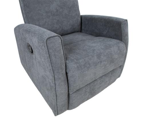 Nojatuoli EDDY manuaalinen lepotuoli, kääntyvä ja keinuva, harmaa