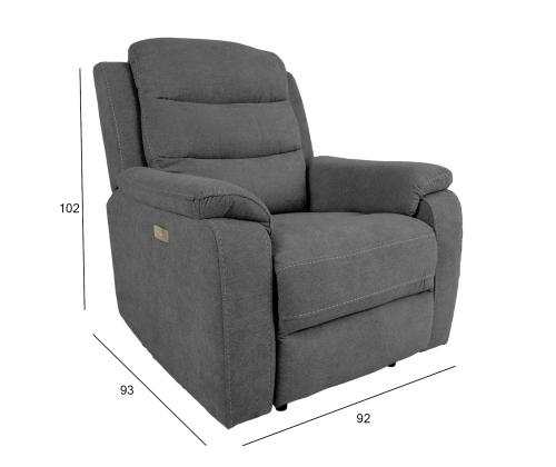 Nojatuoli MIMI sähköinen lepotuoli, harmaa