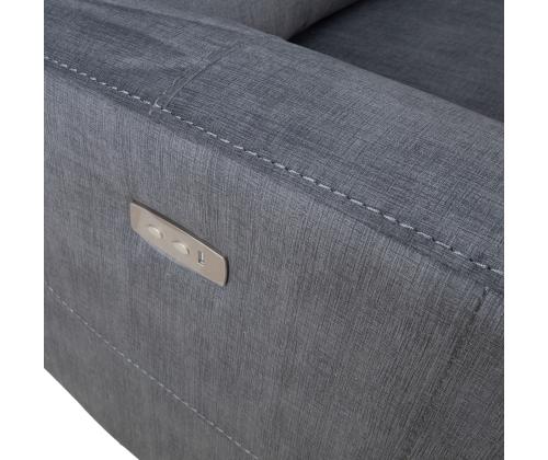 Nojatuoli GASTON sähköinen lepotuoli, harmaa sametti