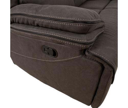 Sohva GORDY 2-paikkainen manuaalinen lepotuoli, harmaa