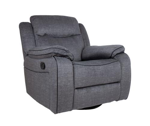 Nojatuoli GENTRY keinuva ja pyörivä manuaalinen lepotuoli, harmaa
