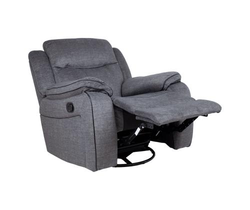 Nojatuoli GENTRY keinuva ja pyörivä manuaalinen lepotuoli, harmaa