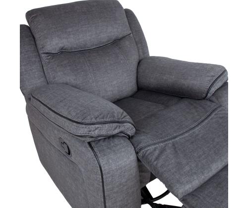 Nojatuoli GENTRY keinuva ja pyörivä manuaalinen lepotuoli, harmaa
