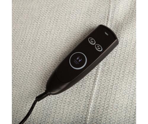 Nojatuoli KATY sähköinen lepotuoli hierontatoiminnolla 78x97xH100cm, sinertävän valkoinen