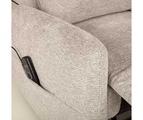 Nojatuoli KATY sähköinen lepotuoli hierontatoiminnolla 78x97xH100cm, harmaa