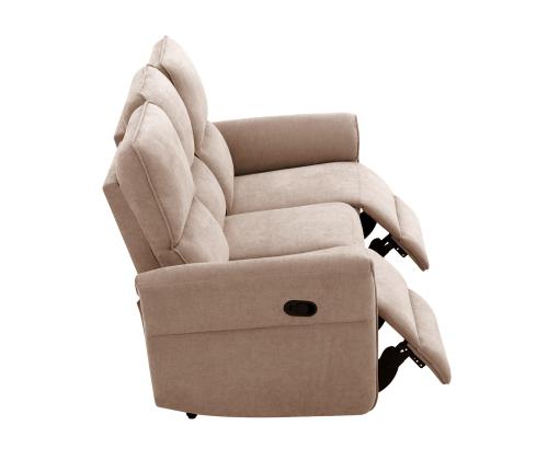 Sohva DAMIKA 3-istuttava sähköinen lepotuoli 200x92xH103cm, vaaleanruskea