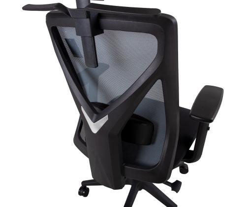 Tietokone/toimistotuoli MIKE 64x65xK110-120cm, musta/harmaa