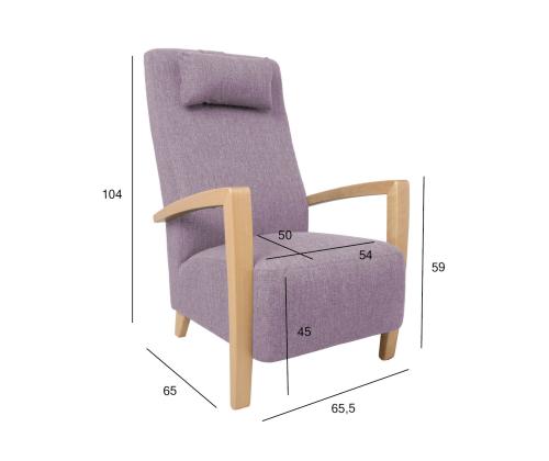 Nojatuoli VENLA vanha pinkki