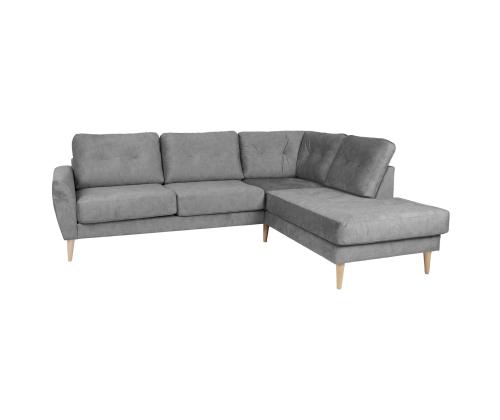 Kulmasohva HEIVI PN 250x200/90xH90cm, harmaa sametti