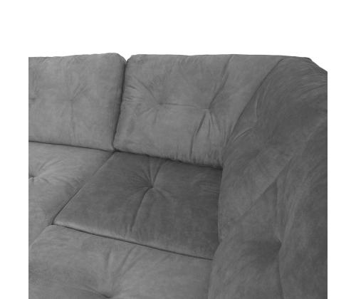 Kulmasohva HEIVI PN 250x200/90xH90cm, harmaa sametti