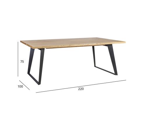 Ruokapöytä LISBON 220x100xK75cm, tammi