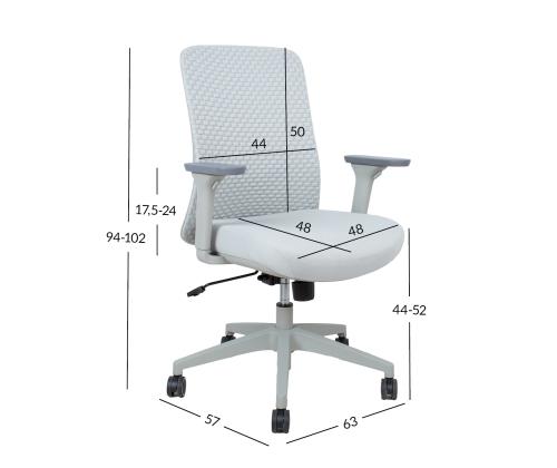Työtuoli SEVERO 63x57xH94-102cm, harmaa