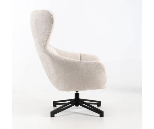 Nojatuoli LIONEL 75x80xH110cm, valkoinen