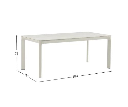 Pöytä MELROSE 180x90xK75cm, beige