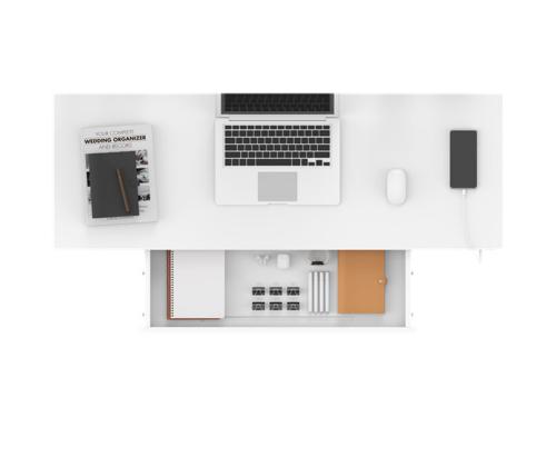 Säädettävä pöytä ERGO 1 moottorilla 120x60xH72-121cm, valkoinen