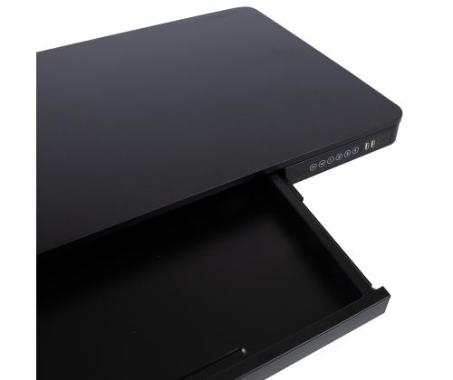 Säädettävä pöytä ERGO 1-moottori 120x60xH72-121cm, musta, melamiinilevy, teräs