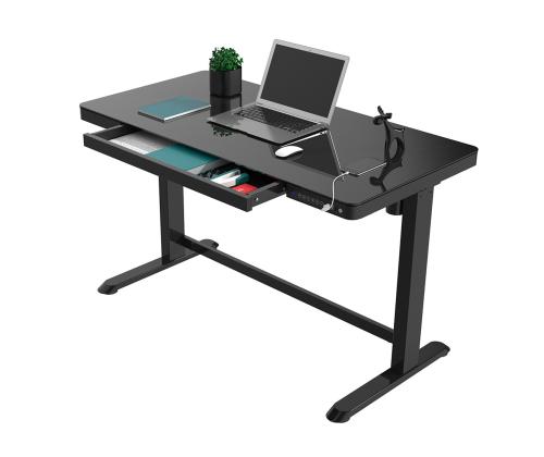 Säädettävä pöytä ERGO 1-moottori 120x60xH72-121cm, musta, melamiinilevy, teräs