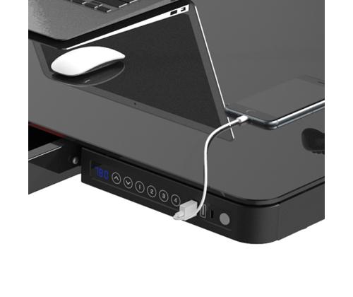 Säädettävä pöytä ERGO 1-moottori 120x60xH72-121cm, musta, melamiinilevy, teräs