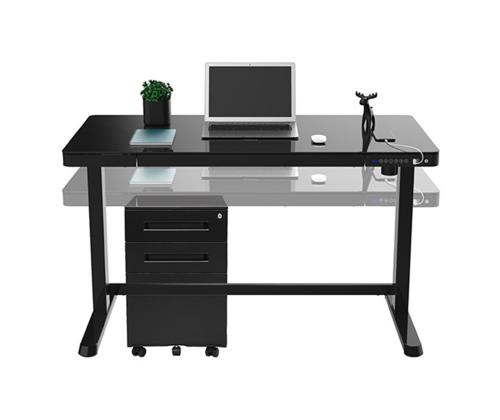 Säädettävä pöytä ERGO 1-moottori 120x60xH72-121cm, musta, melamiinilevy, teräs