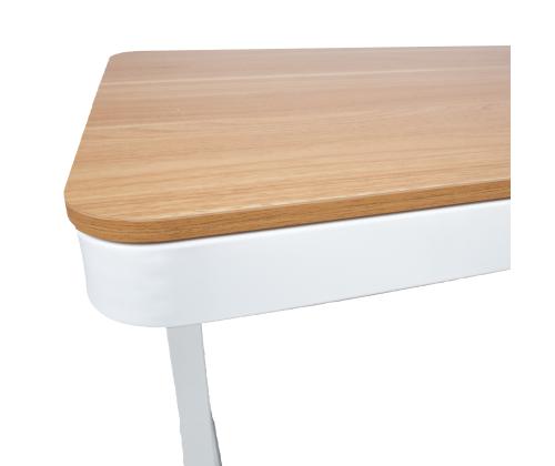 Säädettävä pöytä ERGO 1-moottori 120x60xK72-121cm, valkoinen/tammi