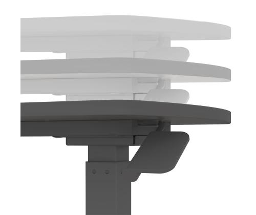 Työpöytä ERGO yksijalkainen, manuaalinen, musta