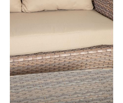 Puutarhakalusteet EDEN pöytä, sohva ja 2 tuolia, beeþ