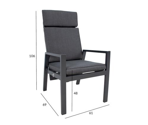 Tuoli TOMSON tummanharmaa