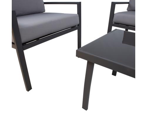 Puutarhakalusteet TIFTON pöytä, sohva ja 2 tuolia