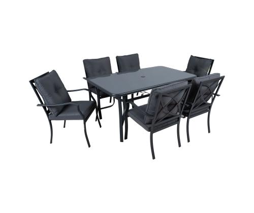 Puutarhakalustesarja BOSLER pöytä ja 6 tuolia