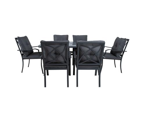 Puutarhakalustesarja BOSLER pöytä ja 6 tuolia