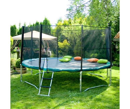 Turvaverkko D304cm trampoliinille, ilman pylväitä, musta