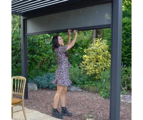 Pohjaseinä katos MIRADOR 4m, harmaa