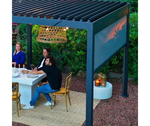 Pohjaseinä katos MIRADOR 4m, harmaa