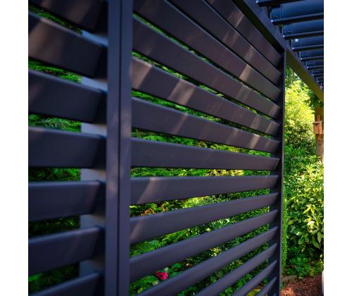 Säleseinä katokselle MIRADOR-111 4m, tummanharmaa