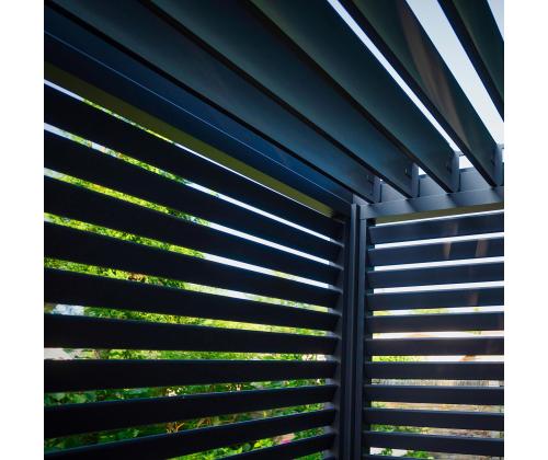 Säleseinä katokselle MIRADOR-111 4m, tummanharmaa