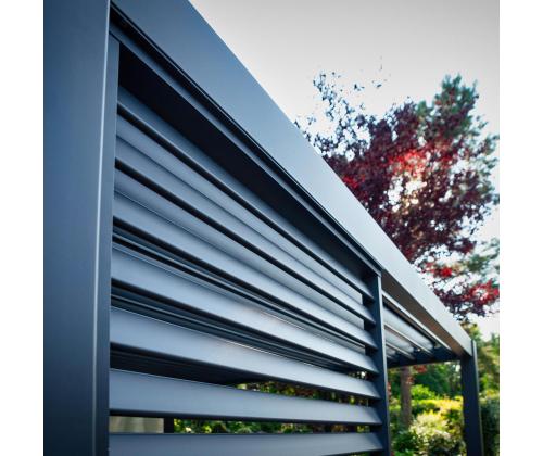 Säleseinä katokselle MIRADOR-111 4m, tummanharmaa