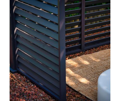 Säleseinä katokselle MIRADOR-111 4m, tummanharmaa