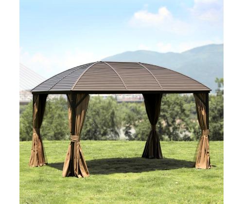 Katos SUNSET 3x4xH2/2,7m, ruskea/beige, alumiini, polyesterikangas